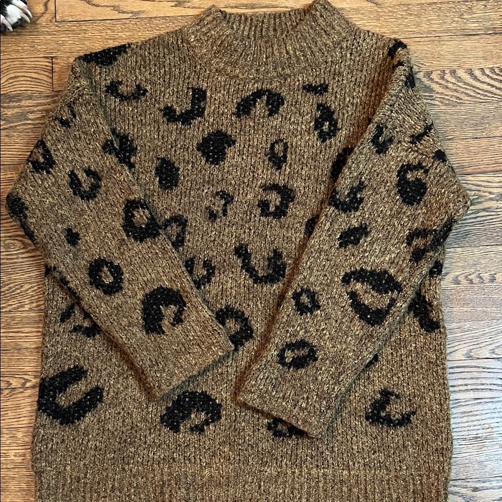 Universal Thread Black and Brown Cowl Neck Sweater